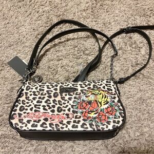 Ed Hardy Wild Animal Print Crossbody Bag